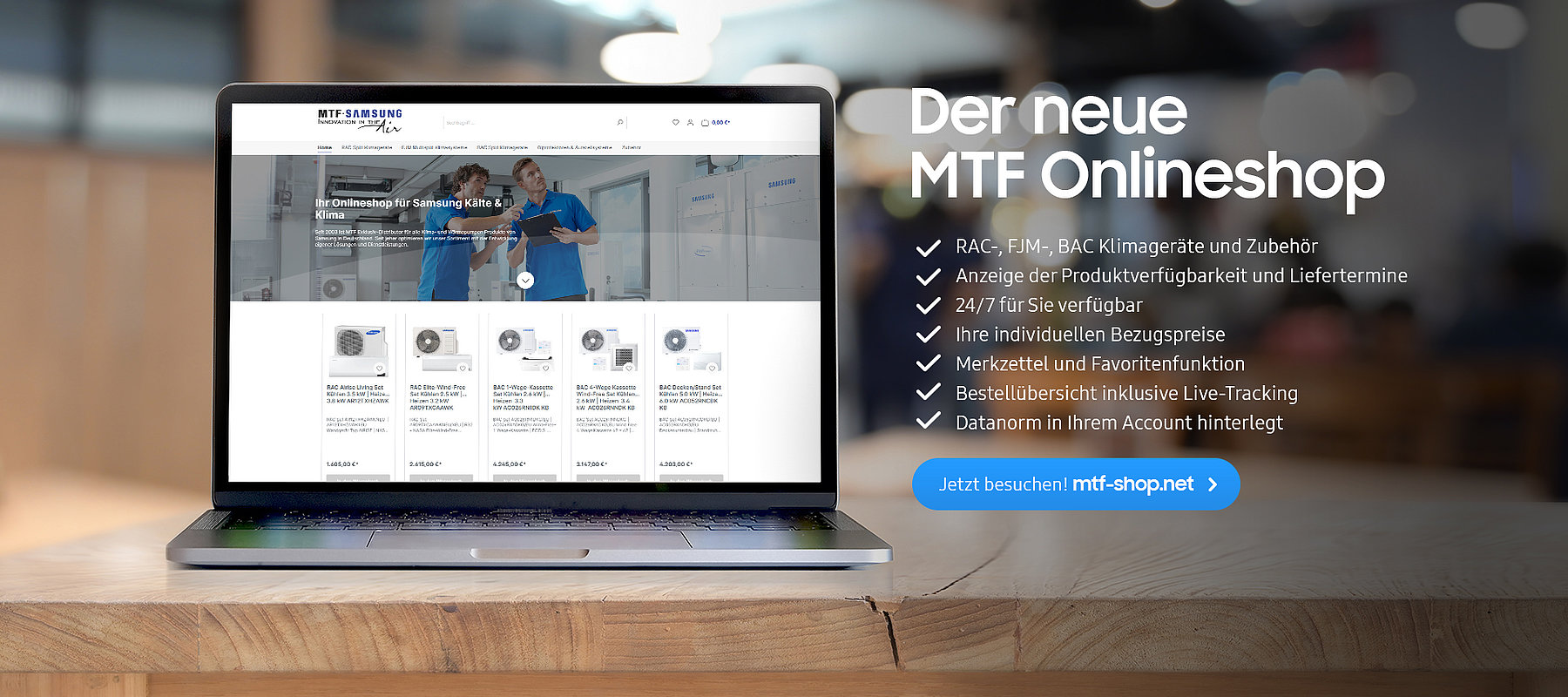 Der neue MTF Onlineshop