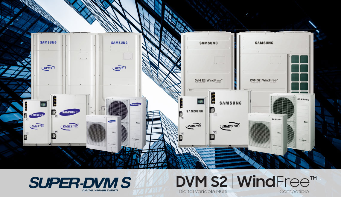 Samsung DVM-S VRF Systeme - Multifunktionale Klimasysteme für große Gebäude und komplexe Anforderungen